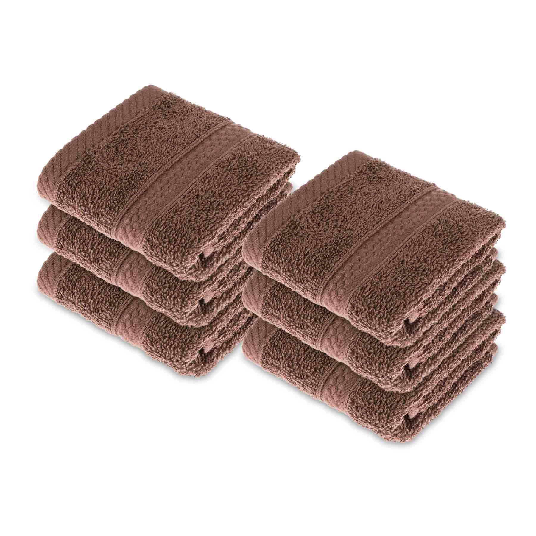 HOMESCAPES Light Blue Turkish Cotton Set of 4 Face Cloths Flannel Super Soft Thick & Absorbent 500 GSM Towel Heavy Weight for everyday Luxury — view 29