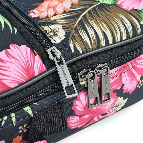 Miniatura 31 de CLOUDMUSIC Funda para ukelele - Mochila acolchada para soprano de 21 pulgadas (soprano, bordado de flores de pavo real azul)