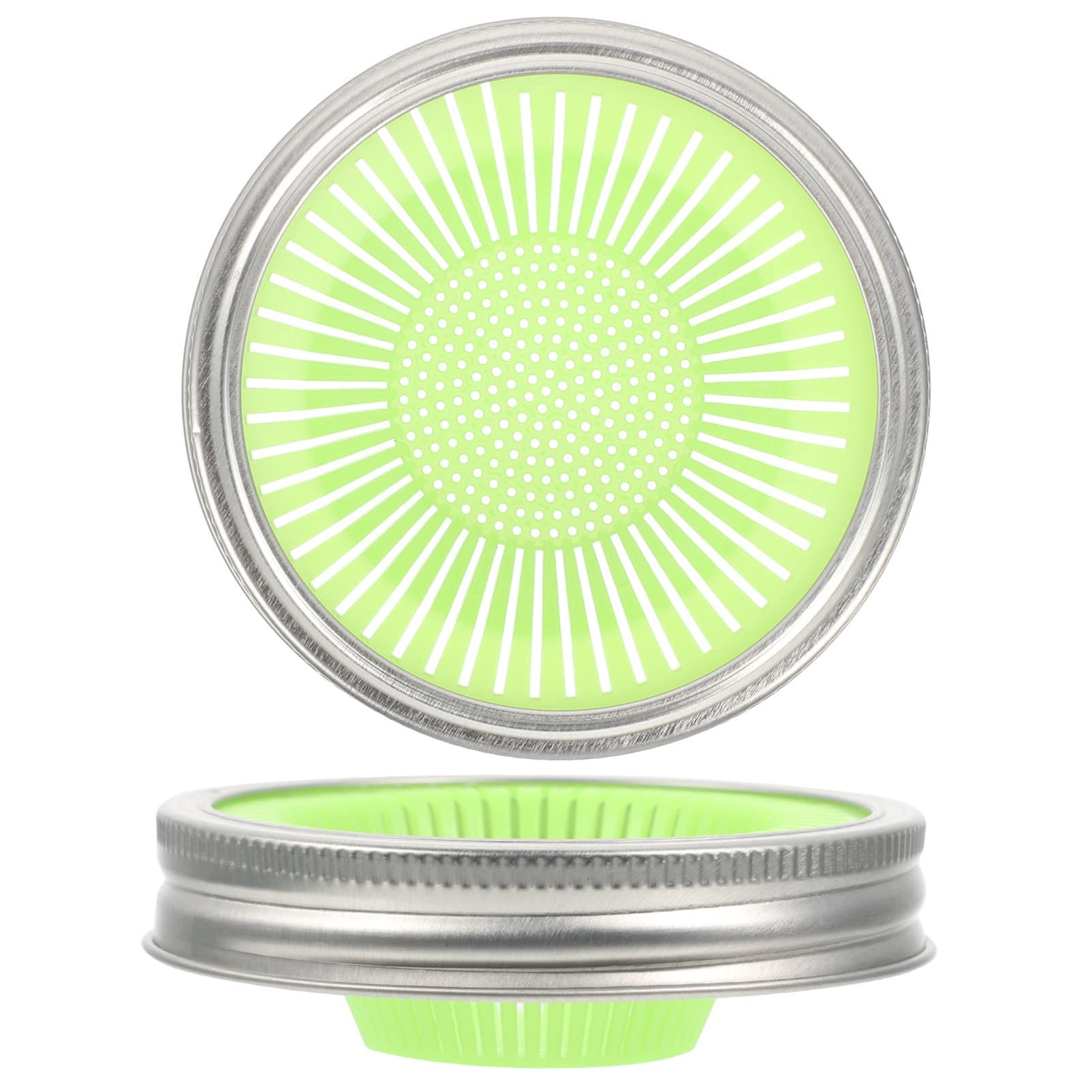 Hemoton 2pcs Sprouting Lids for Wide Mouth Jars Mesh Caps for Home Germination Versatile Filter for Sprouts Sifting and Straining for Organic Growth