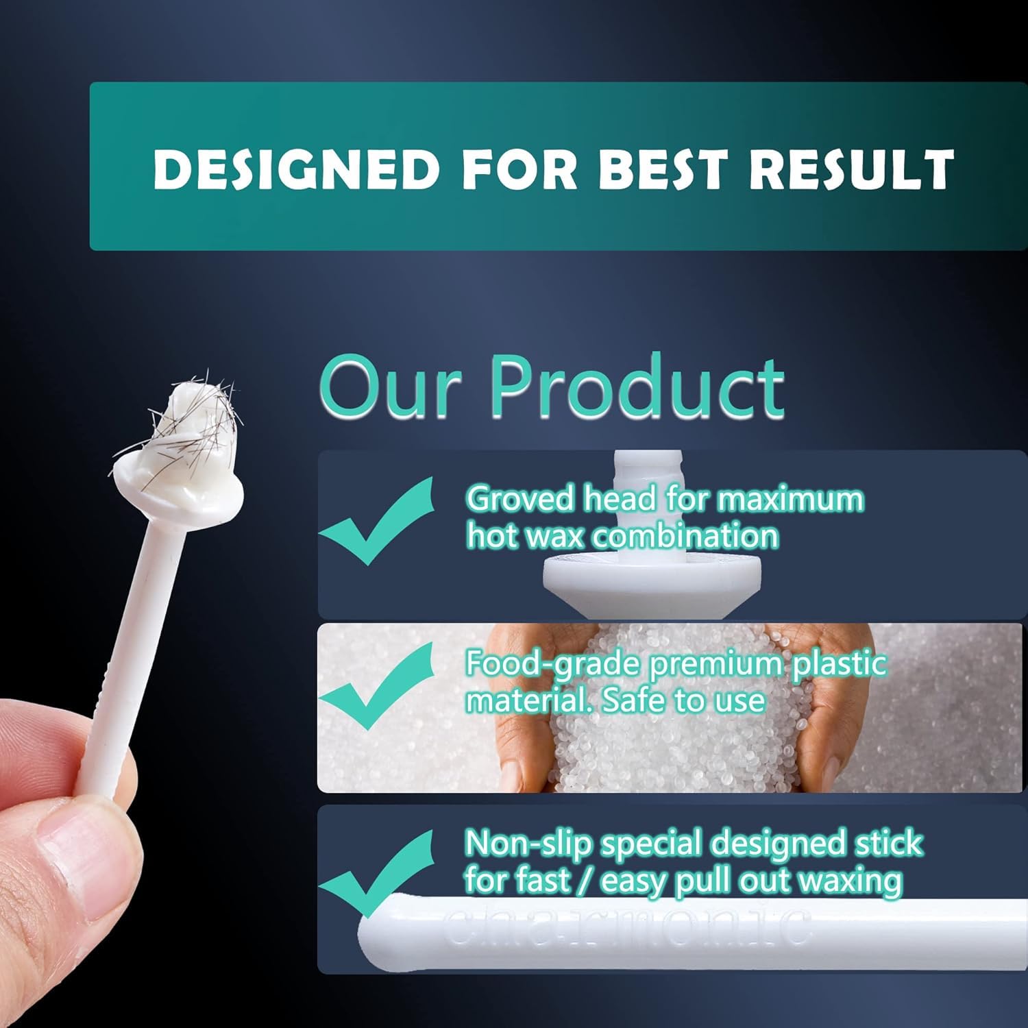 500 Pcs Wax Sticks, Nose Wax Kit Accessories, Waxing Sticks for Nostril Nasal Cleaning, Ear Face Eyebrows Hair Removal for Men Women