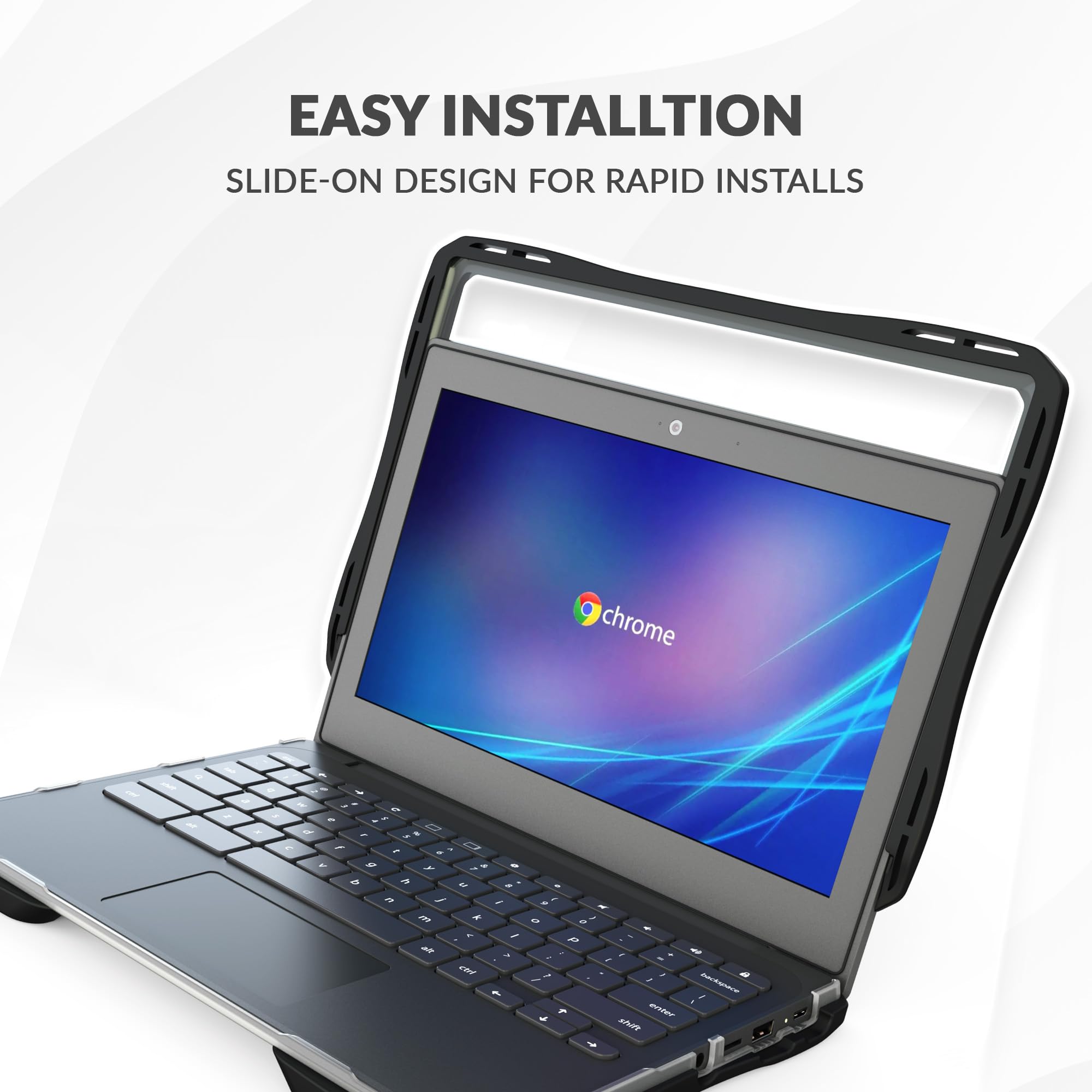 UZBL Air - Custodia rigida per Chromebook HP G11 da 14 pollici, custodia protettiva trasparente K-12 a prova di studenti (confezione da 1)