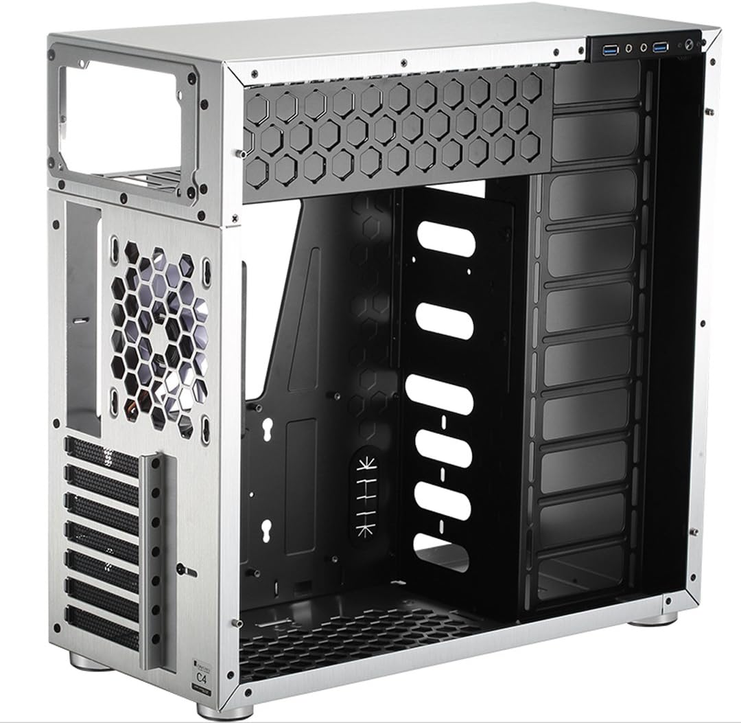 Amazon Pcケース アルミ製atx規格マザー対応 Pcケース Jonsbo C4 S シルバー Pcケース 通販