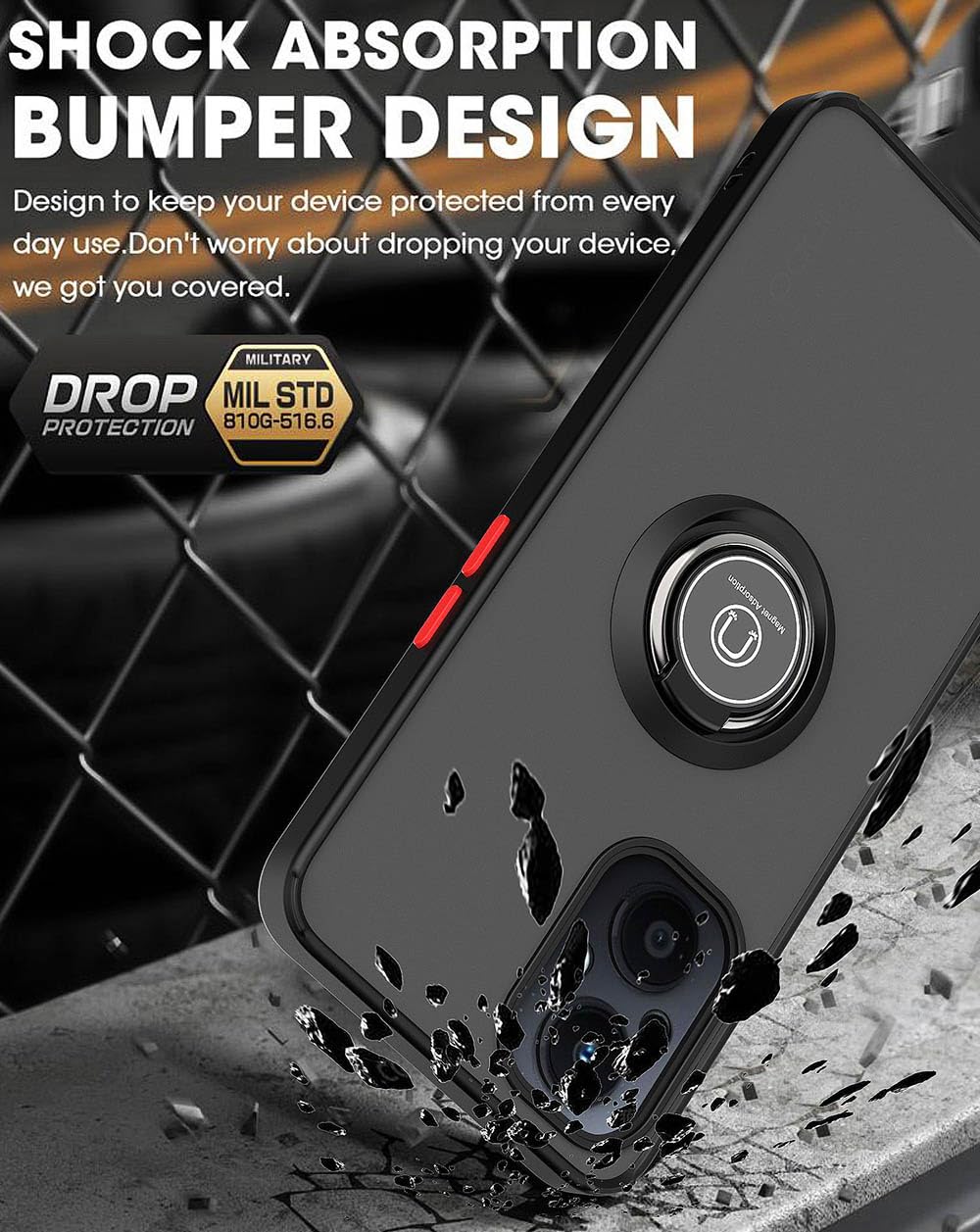 SEAHAI Cover Per Oppo Reno 8 Lite 5G / Reno 7 Lite - Custodia In TPU Con Placcatura Astronauta, Anello Porta 360° E Supporto Magnetico, Colore Viola, Antiurto E Sottile - copertina