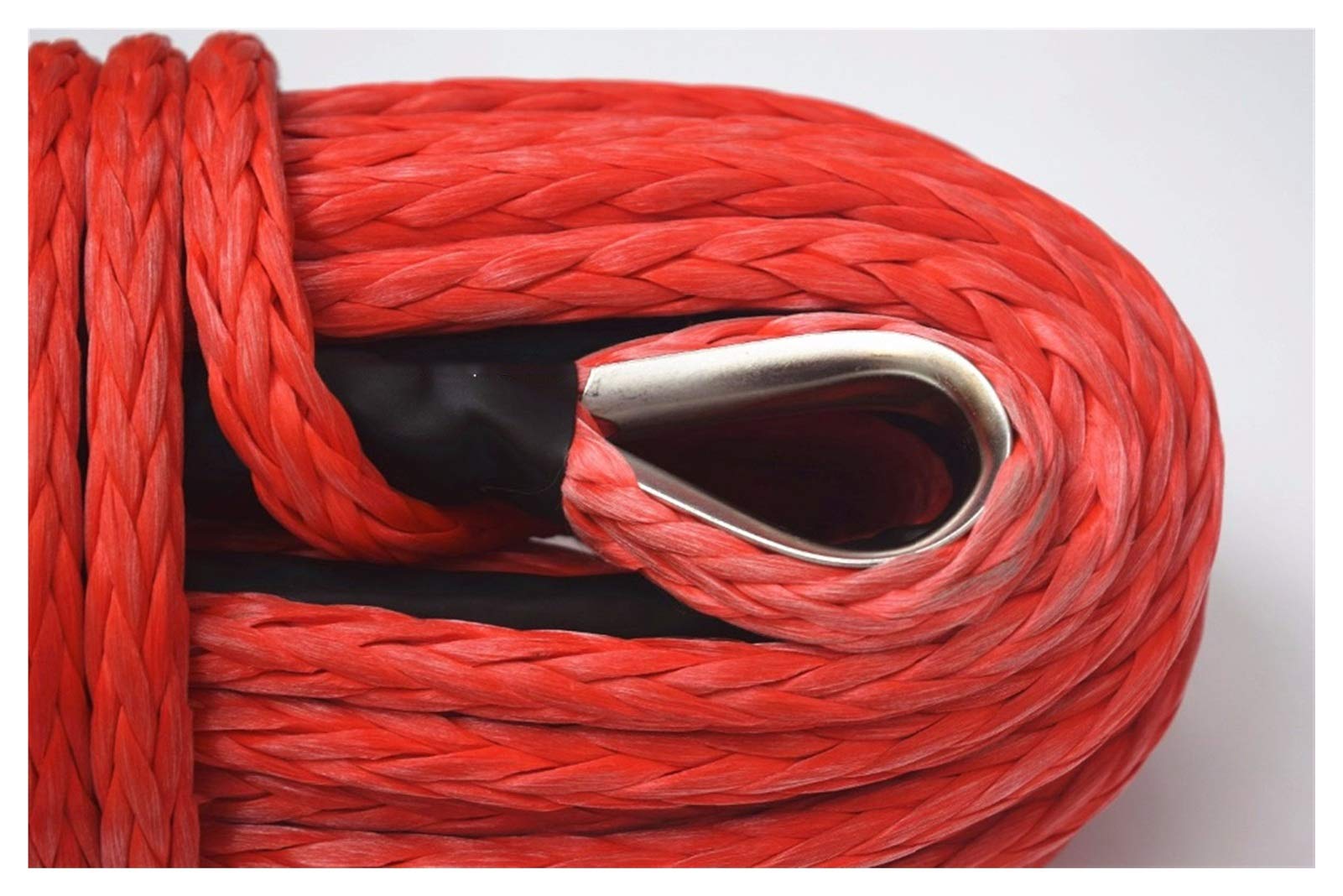 Syntetyczna lina wyciągarki, Red 14mm * 45M Lina syntetyczna, kabel Wciągarki ATV do wciągarki elektrycznej, liny plazmowe, linę drogową dla części samochodowych do pojazdów terenowych 4WD ATV UTV