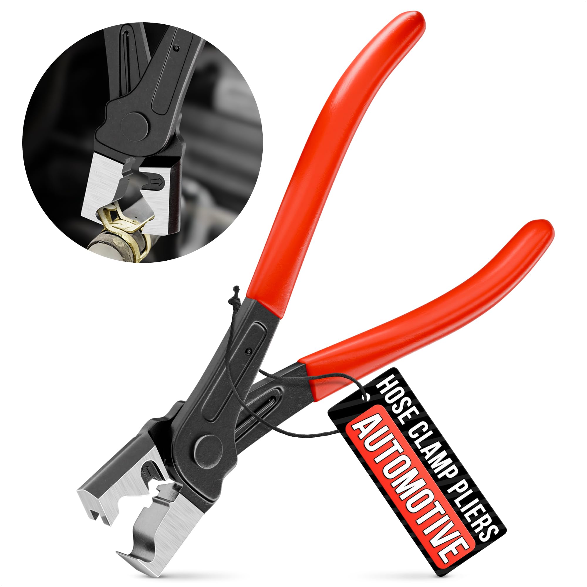 CV Boot Clamp Pliers – Car Hose Clamp Pliers Automotive – 6.97" Forged Steel Tool with Non-Slip Grip and Spring Gate Design for Clic R, Fuel Line,