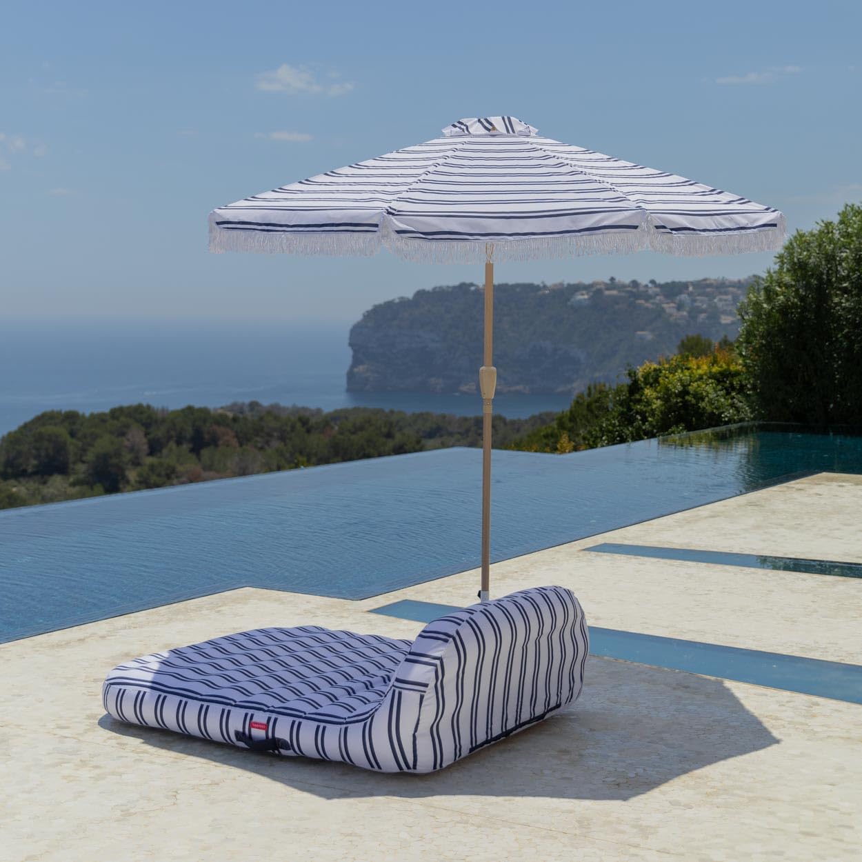 Flamingueo Sombrilla Jardín, Terraza Exterior, Protección UPF 50+, Altura y Orientación Regulable, Funda de Transporte, Poliéster, 270 x 235 cm