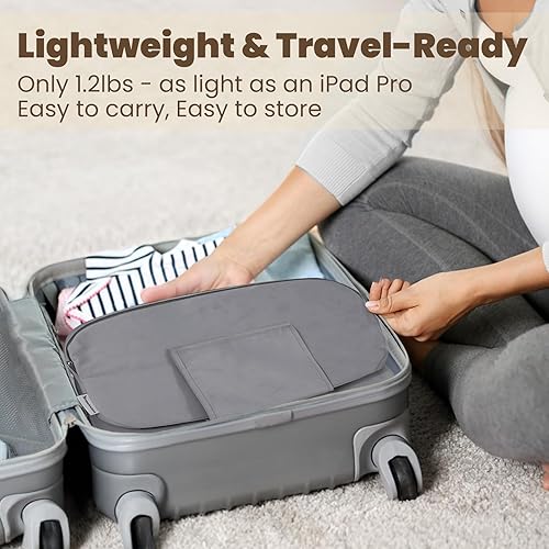 Miniatura 6 de Almohada de embarazo ajustable de 30  Almohada de maternidad portátil de viaje con funda lavable, alivio de espalda, presión abdominal y cadera,