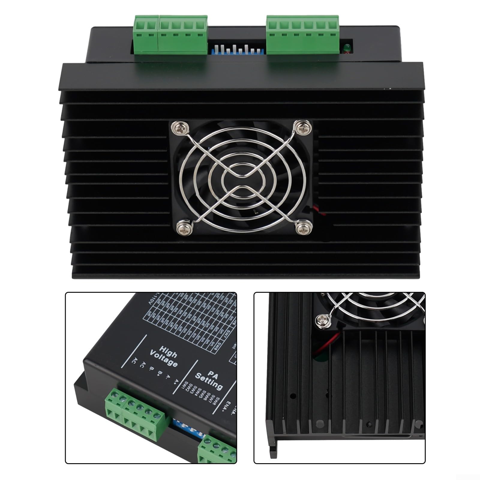 Controlador de velocidad del motor de CC, 24V-110V DC/18V-80V AC DM860H para DSP Controlador digital de motor paso a paso, para motor paso a paso 57/86