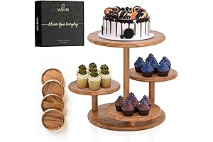 4 Tier Cupcake Stand, Perfect for Cupcake Stand Wood Enthusiasts