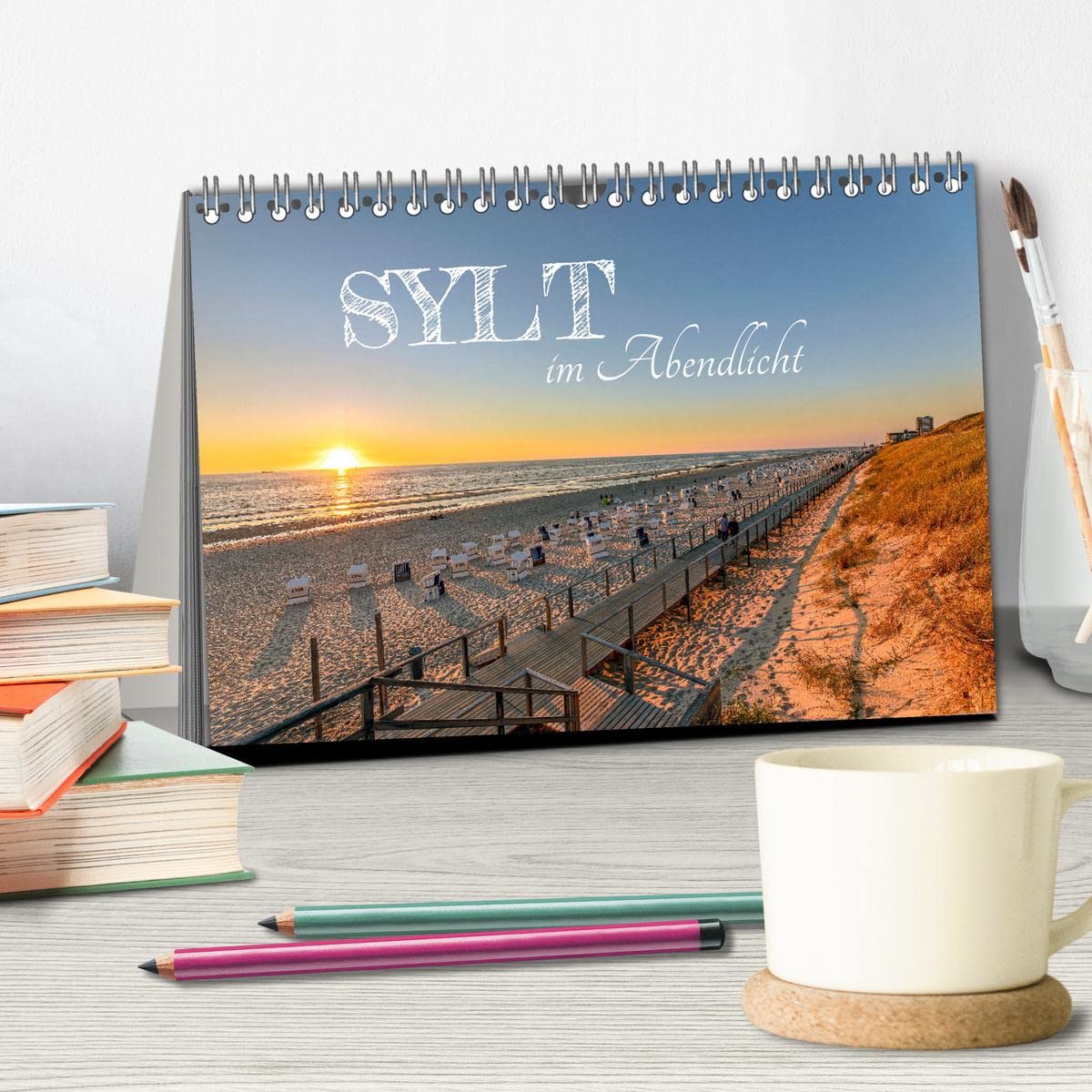 Sylt im Abendlicht (Tischkalender 2026 DIN A5 quer), CALVENDO Monatskalender: Zauberhafte Momente am Meer