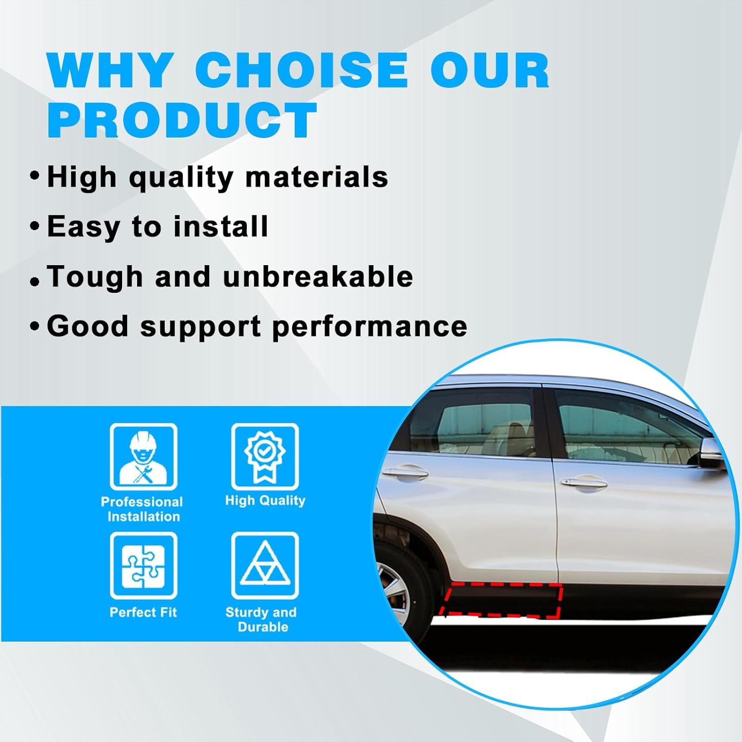 SecosAutoparts Rear Right Side Door Lower Molding Compatible with Honda CR-V 2012-2016 Replace# 75313-T0A-A01 75313T0AA01 Rear Passenger Side Door Garnish Without Chrome Trim
