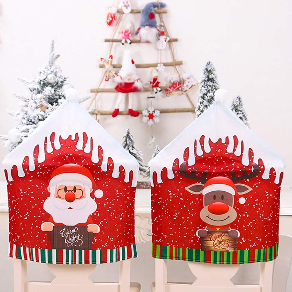 1 pezzo Coprisedia Natale mezzo-pacco stampata con Babbo Natale , foresta & fumetto elfi modelli