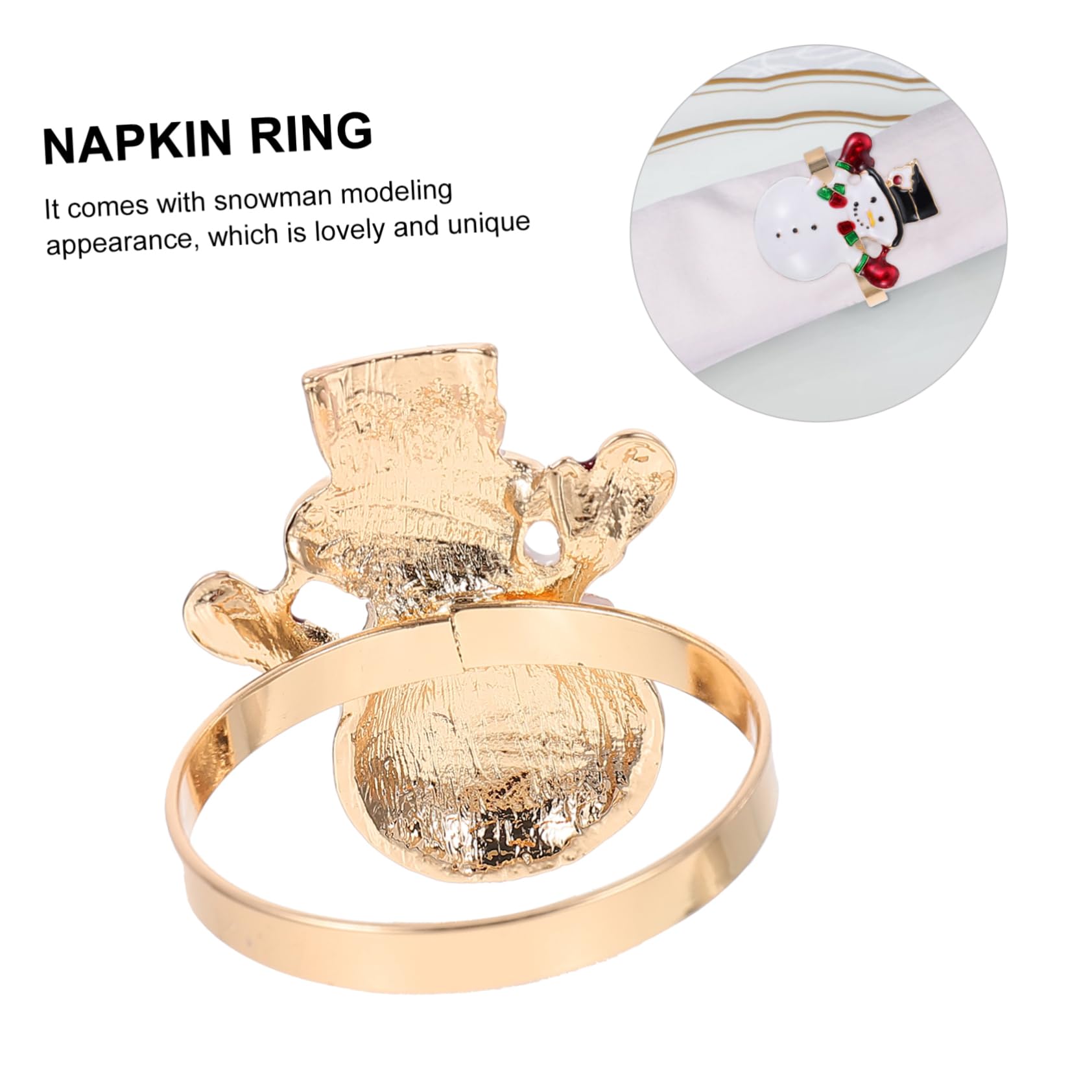 Amosfun 3 Set Di Porta Tovaglioli Natalizi A Forma Di Pupazzo Di Neve Eleganti Decorazioni Natalizie Per La Tavola Da Pranzo 4 Pezzi * 3