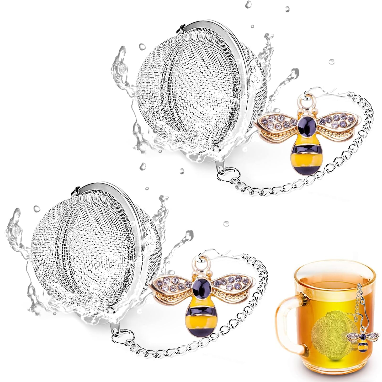 2 Unidades Infusor de Bola de Té, Accesorio Reutilizable