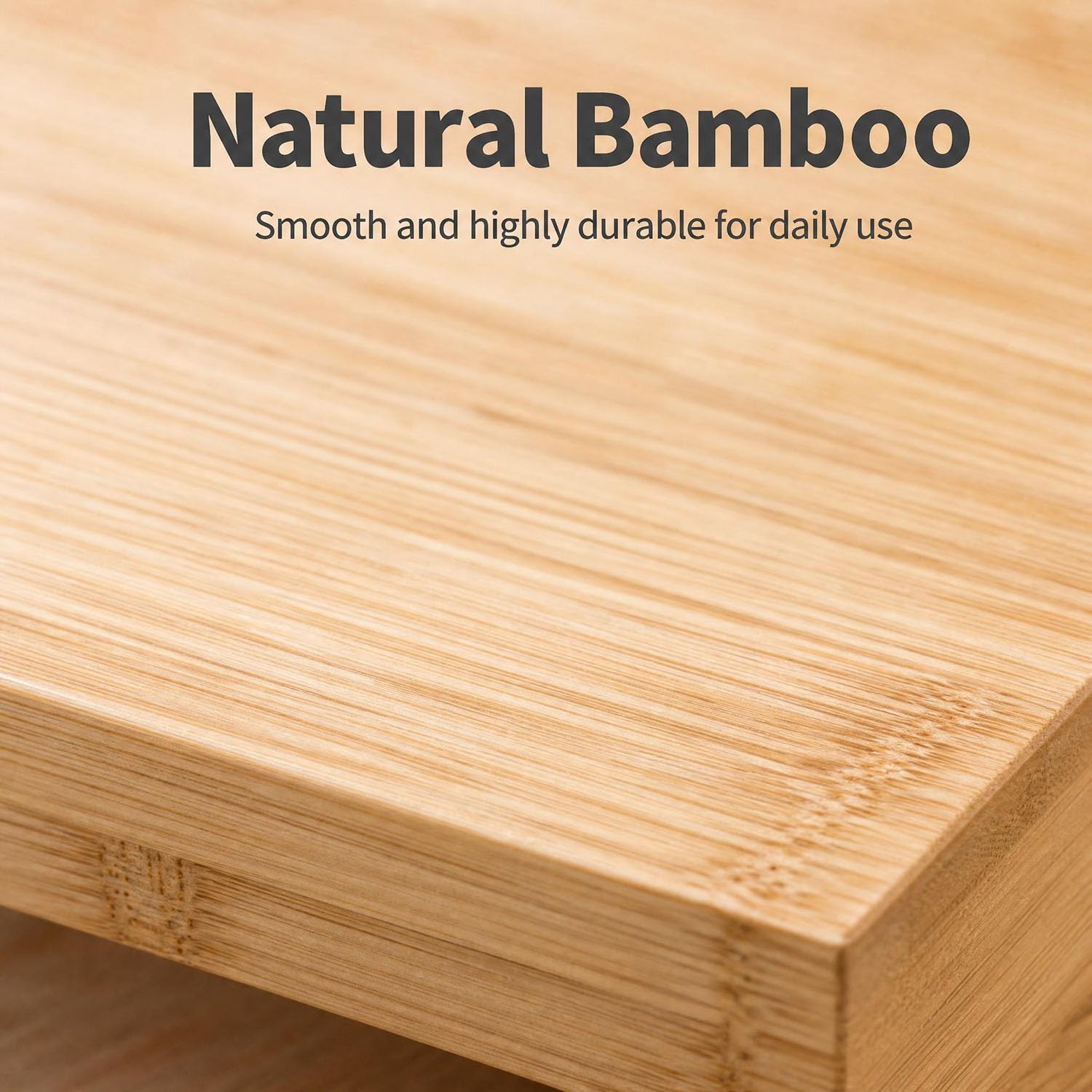 2-Tier Bamboo Microwave Stand, Countertop Microwave Oven Rack