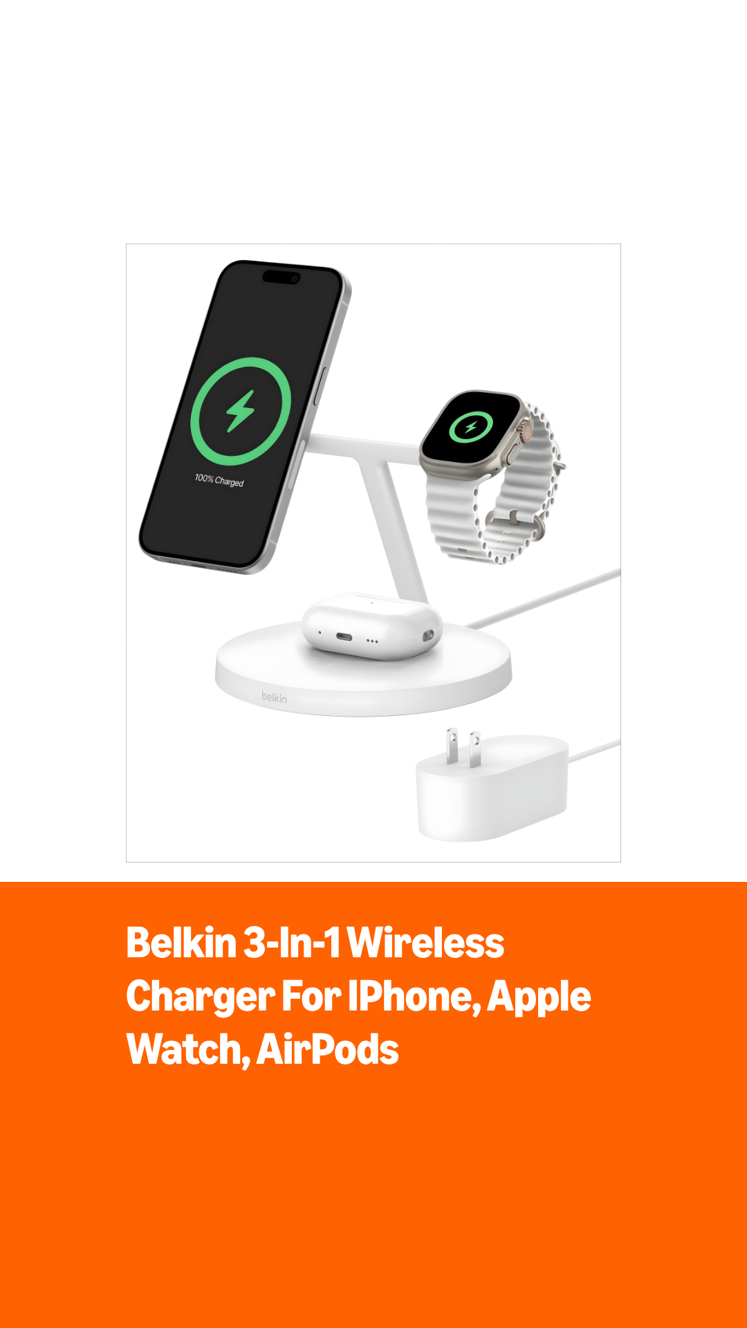 Amazon.com: Belkin MagSafe-Compatible iPhone Charger, 3-in-1