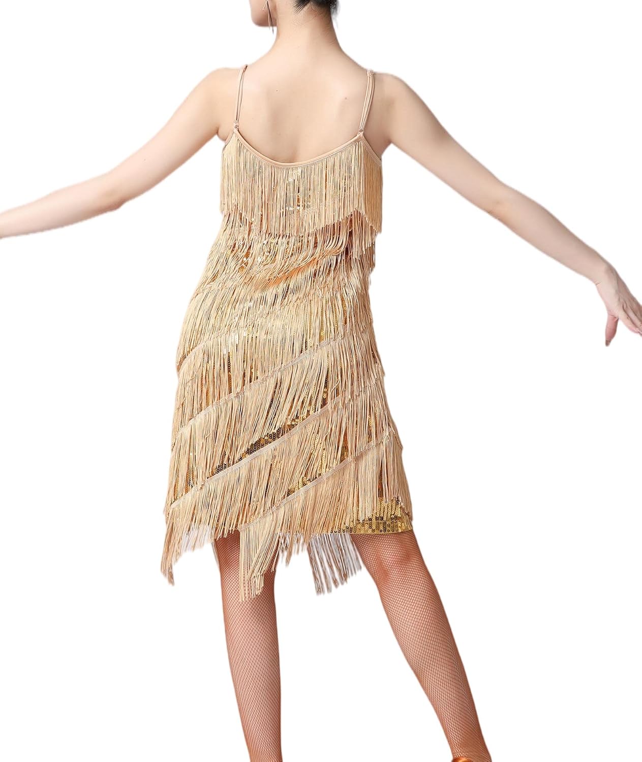 ECDAHICC Women’s Dresses Flapper Dresses 20s Gatsby with All-Over Fringe Mini Dresses - Image 2