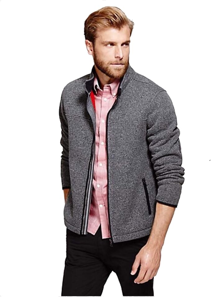 Marks Spencer Mens Blue Harbour Zip Through Fleece Jacket Xx L Amazon Co Uk Clothing