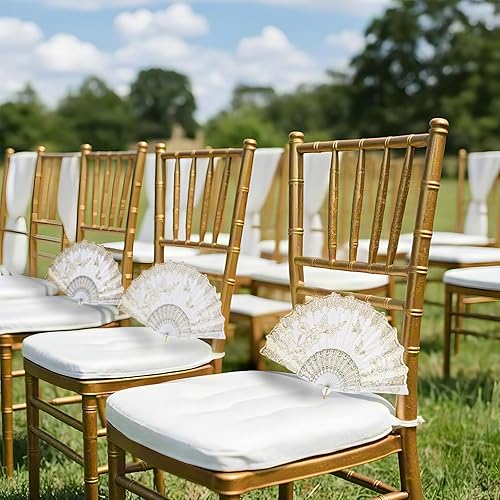 Miniatura 5 de QIRMIZI Paquete de 10 ventiladores plegables – Abanicos de mano de estilo español de mano, abanicos de mano a granel para bodas, fiestas de té,