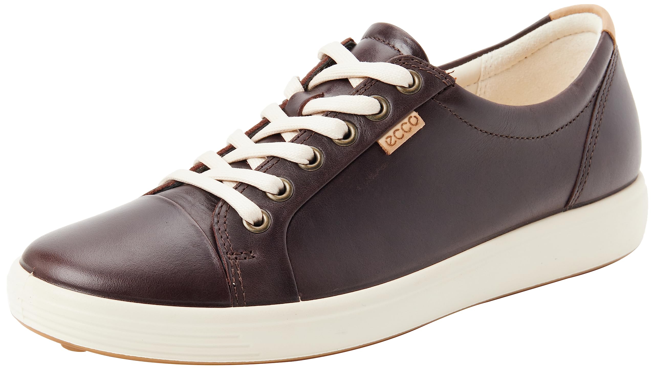 ECCO Womens Soft 7 430003 Leather Mocha Trainers 9-9.5 US