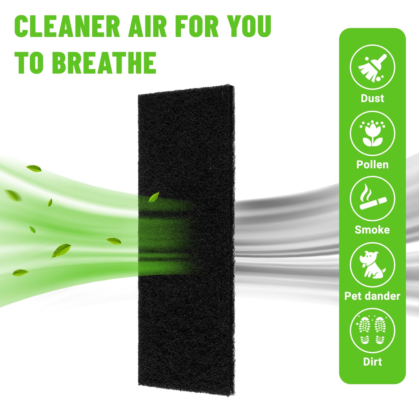 UCand - Paquete de 20 filtros de ventilación de carbón activado para el hogar, filtros de ventilación de suelo de 4 x 10 pulgadas, filtros de registro de piso, 10 filtros de ventilación de carbón