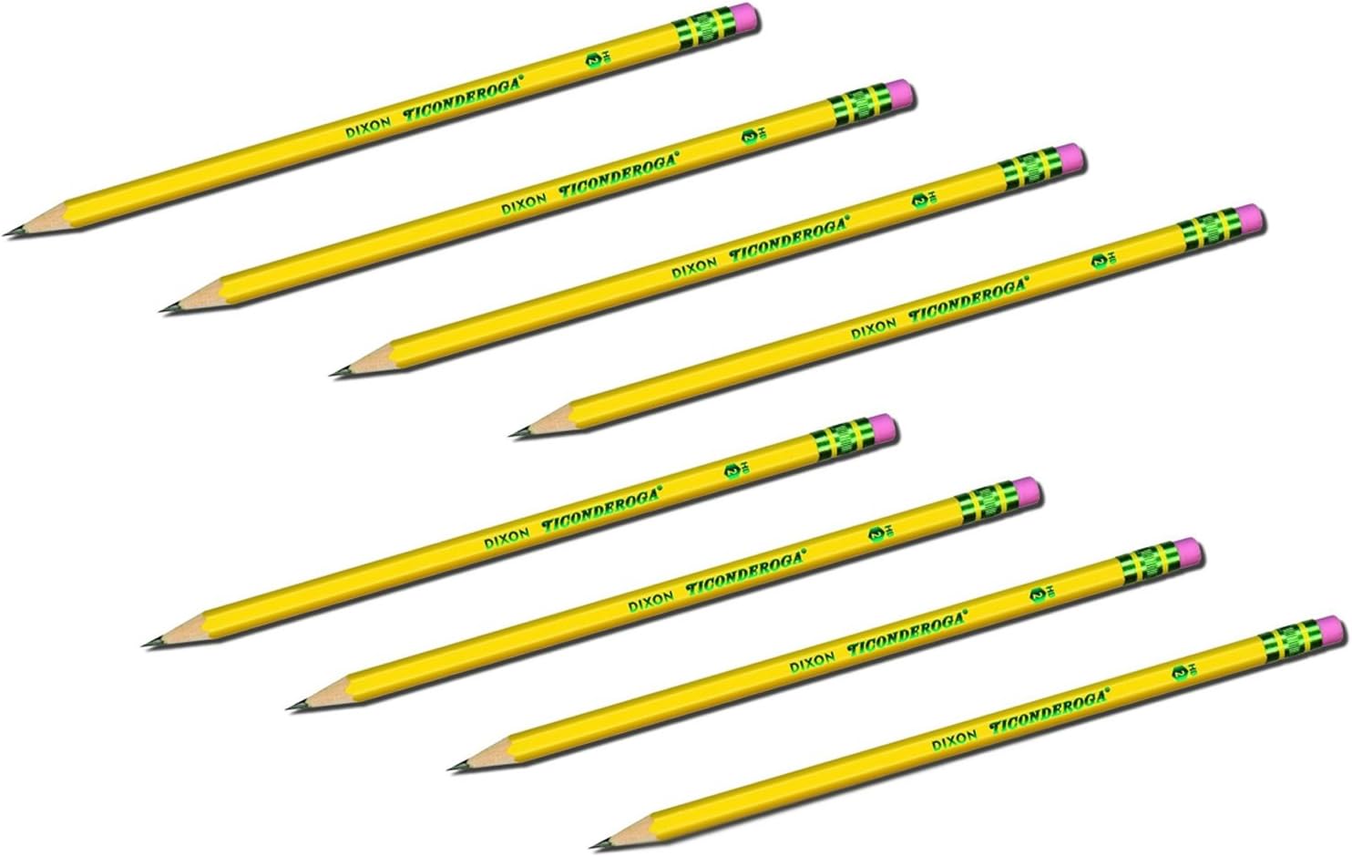 Dixon Ticonderoga WoodCased 2 HB Pencils, Yellow (33882