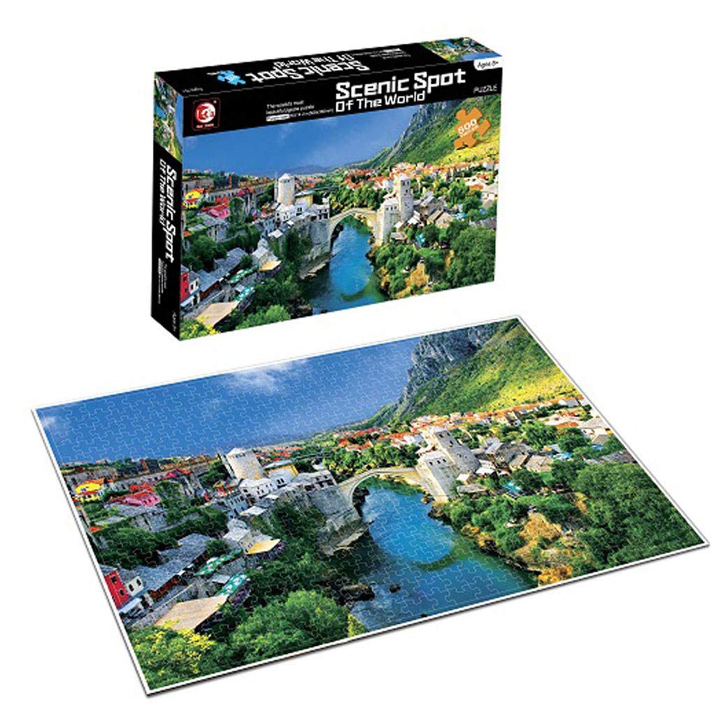 500 Piece Large Jigsaw Puzzle for Adults - RQWEIN Landscape Jigsaw Puzzle Game Interesting Toys - Hand Made Puzzles Personalized Gift
