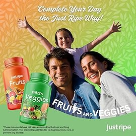 Fruits and Veggies Supplement - 90 Fruit and 90 Vegetable Capsules - 100% Whole Natural Superfood - Filled with Super Greens Vitamins and Minerals - Supports Balance Energy Levels (1 Pack)
