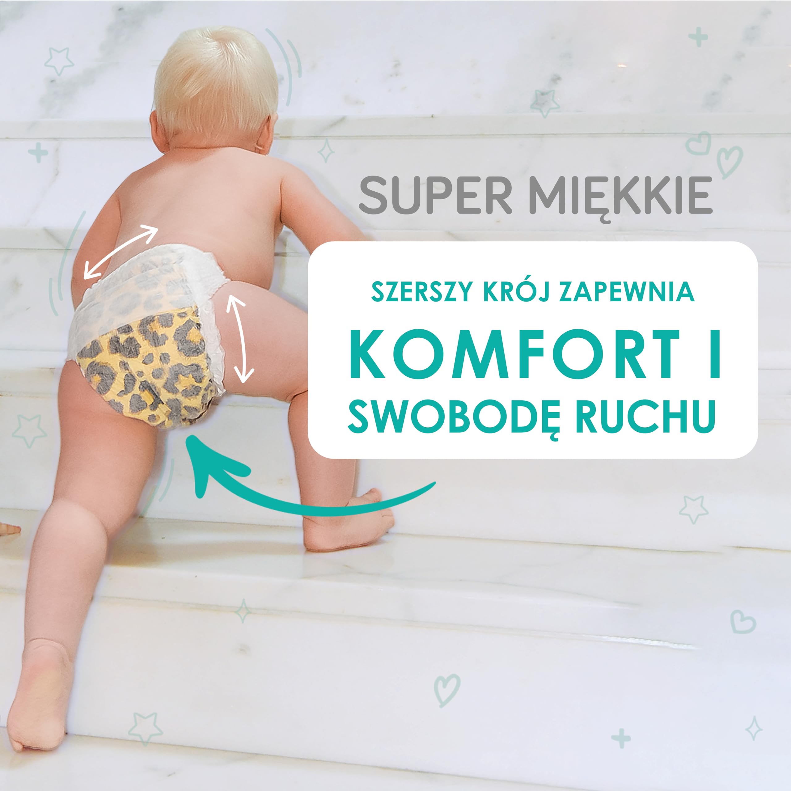 PureBorn Pieluchomajtki Baby Pants, Rozmiar 7 (17+ kg), 16 Sztuki, Doskonała Ochrona i w Dzień i w Nocy, Wyjątkowo Miękkie, Przyjazne dla Skóry, Testowane Dermatologicznie