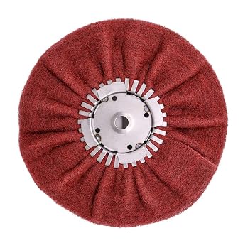 Satin Airway for Metal Finishing On High Speed Right Angle Grinder up to 3000 RPM Very Fine Maroon Finishes Like 320-400 Grit by 9" X 3" X 5/8"
