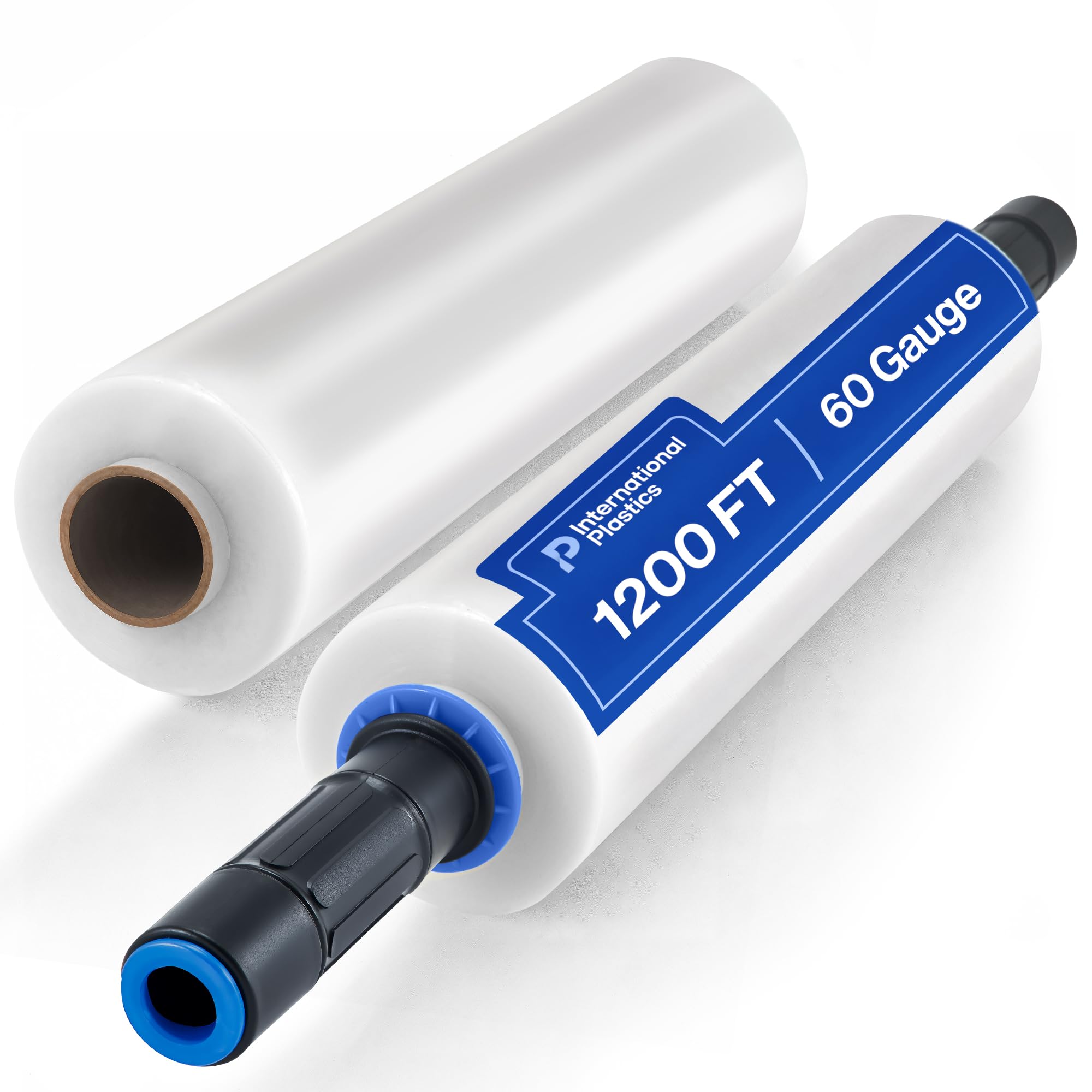 International Plastics Co. 2 Pack of 15'' Stretch Wrap Rotating Handle