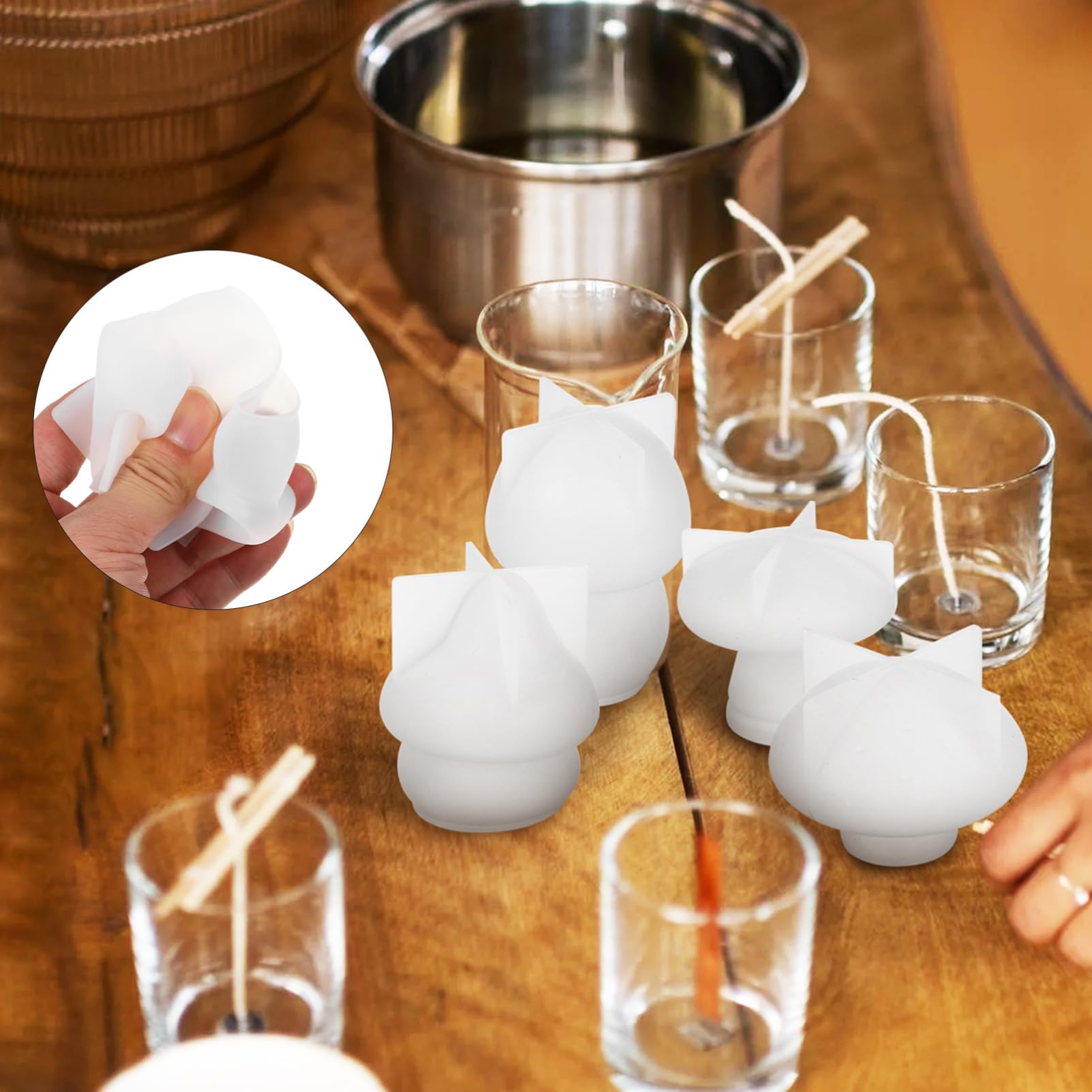 Set di 10 Stampi in Silicone a Fungo 3d per Epossidica | Bricolage e Decorazioni Domestiche, Flessibile e Resistente, Finitura Liscia per Colate Creative