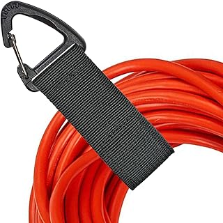 Extension Cord Organizer(8 Pack), Garage Organization and Storage, 16-Inch(Unfolded) Heavy Duty Storage Strap for Extension Cord within 100ft or Hoses within 35ft, with Triangle Buckle for Hanging