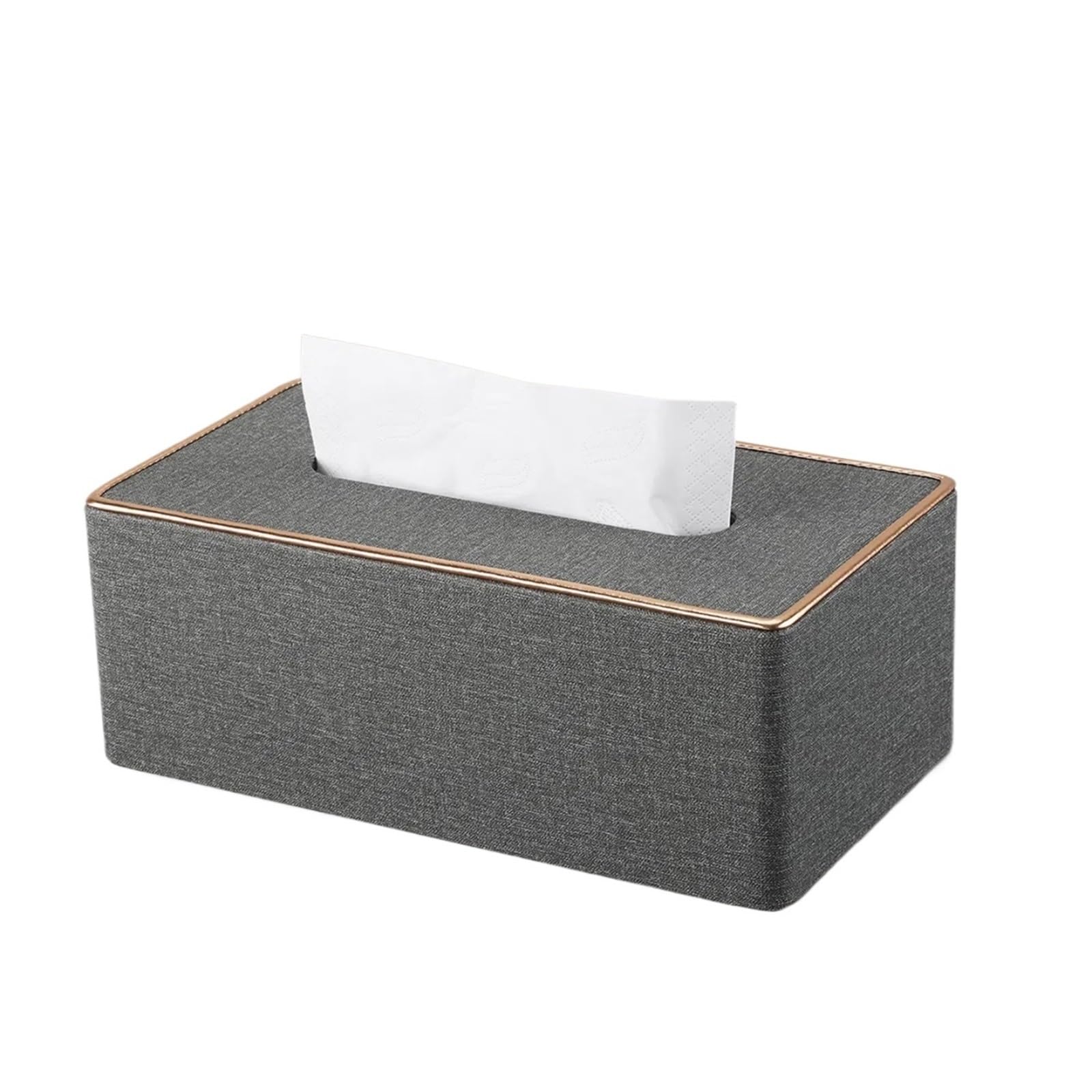 Tissue Case Leather Rectangular Napkin Facial Tissues Holder Dispenser Home Office Car Tissue Box Cover Tissue Dispenser(Large)