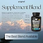 8-in-1 Himalayan Shilajit Capsules – 16,200mg Daily Dose | Ginkgo Biloba 9000mg, Panax Ginseng 4000mg, Rhodiola 2000mg, Ashwagandha 400mg, Stinging Nettle, Cordyceps & Turmeric | 90Capsules | Original Plus