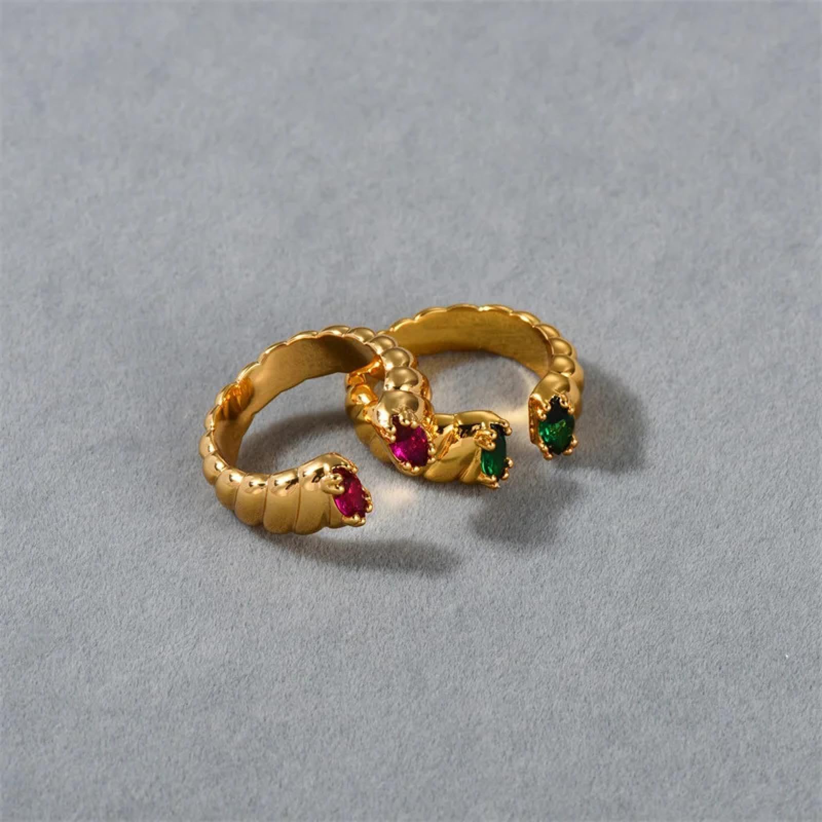 Ring Ringe Damen Bijouterie Herren Vintage Fried Dough Twists Streifen Set Zirkon Ring Für Frauen Öffnung Einstellbar Trend Schmuck Zubehör