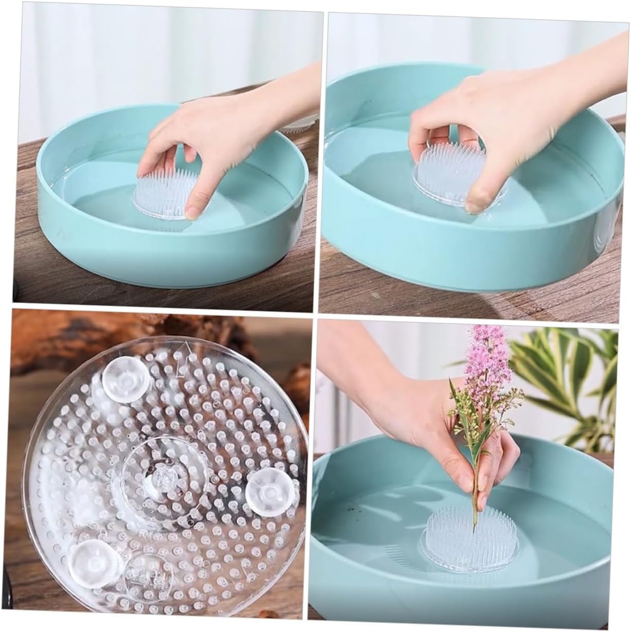 Anneome Flower Arrangement Frogs 4pcs Round Flower Holder for Vase Floral Accessory