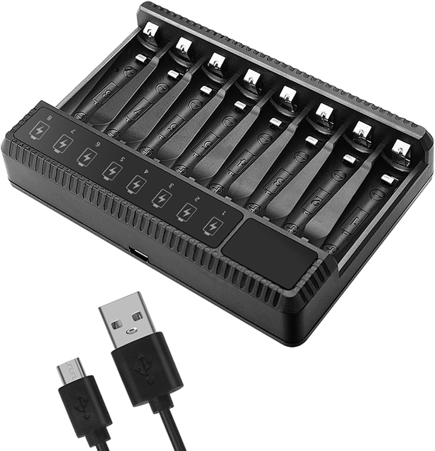 8Slot Battery Charger AA AAA Battery Charger for NiMh NiCd Batteries