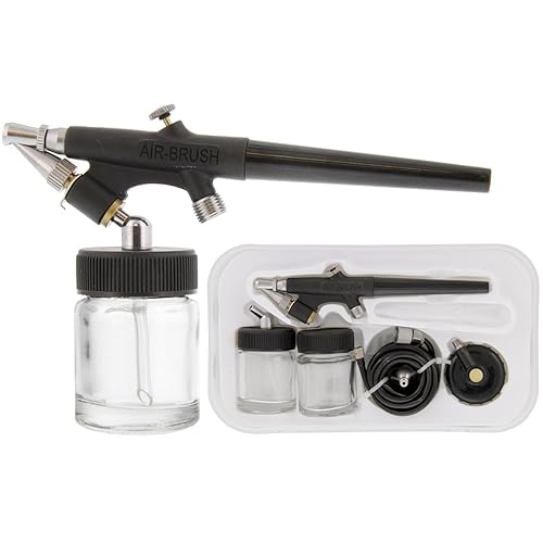 Miniatura 2 de Master Airbrush Kit de sistema de aerografía para decoración de pasteles con 2 aerógrafos, gravedad y sifón, juego de colorante de alimentos