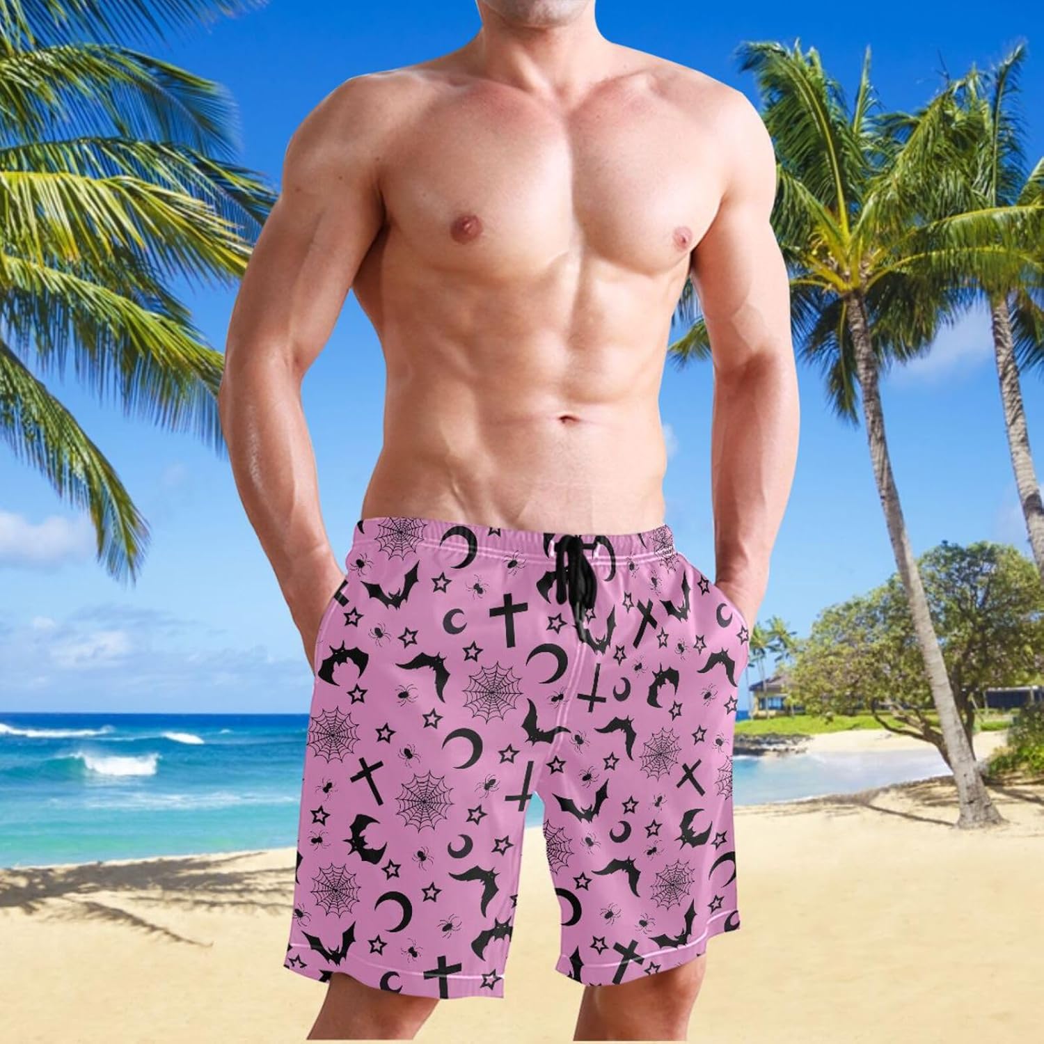 Men's Swim Trunks Board Shorts Quick Dry Swimsuit Swimwear Holiday Party Bathing Suit - Image 5