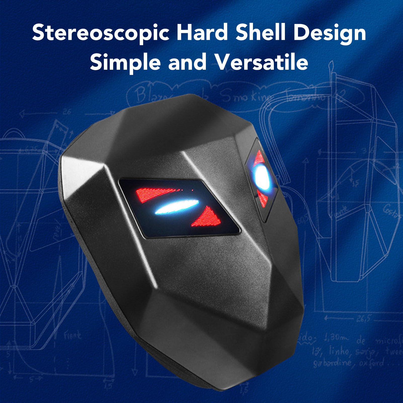 Denash Knight LED Motorcycle Backpack,3D Programmable Full Color Screen Motorcycle Riding Backpack,Waterproof Large Capacity Helmet Bag for Men (48 * 36 * 18cm)