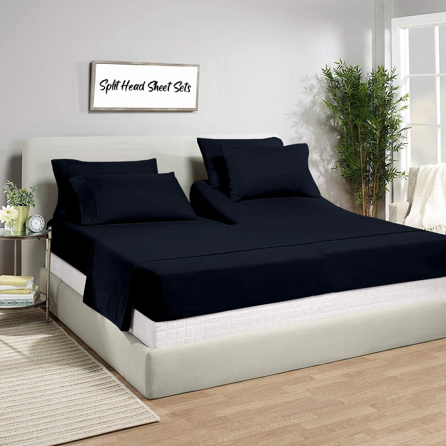 Ready To Rest 34" Split Top King Sheets Sets for Adjustable