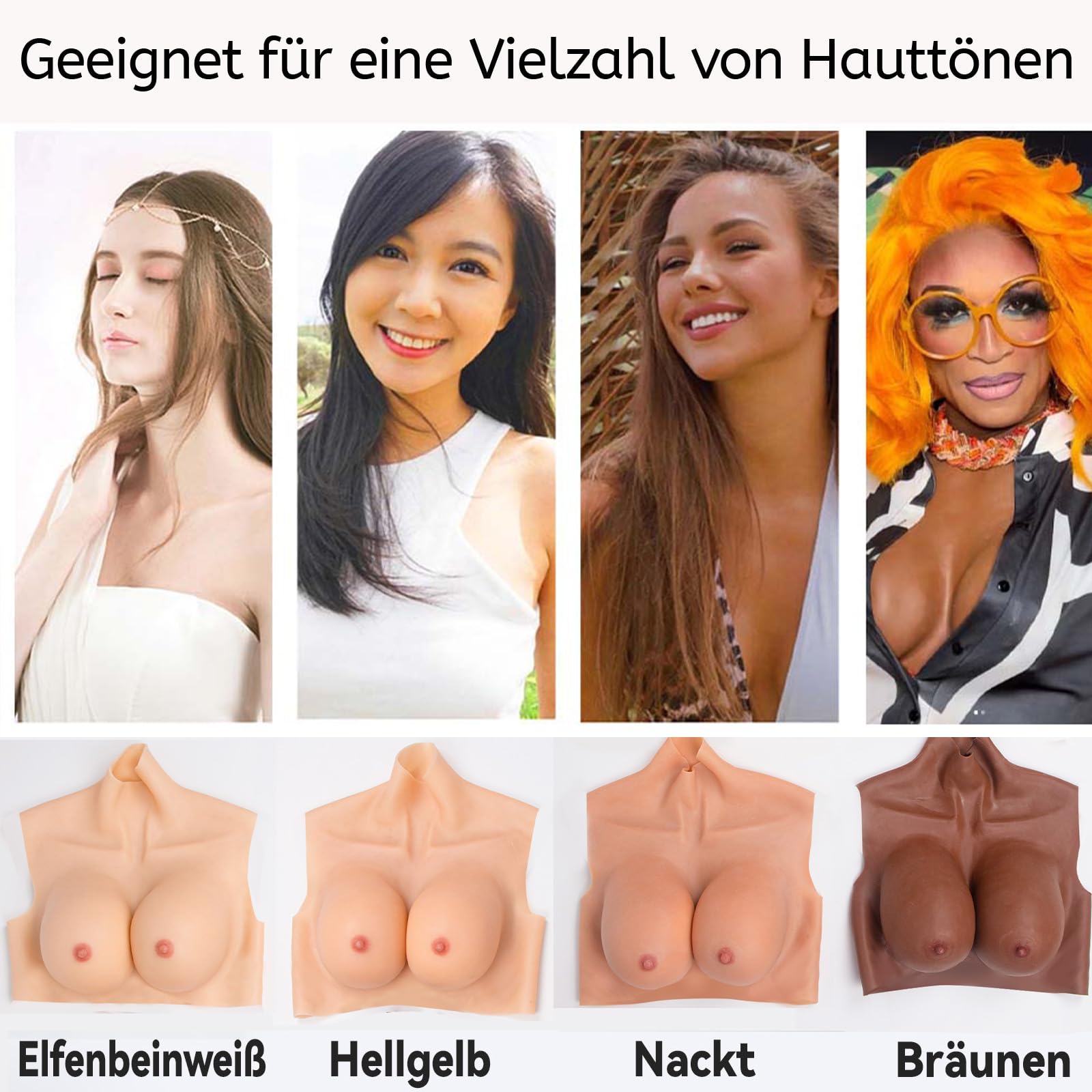 Silikon Brüste Brustformen Realistisch Brustplatten Brustprothese Künstliche Brust für Cosplay Crossdresser B-H Cup