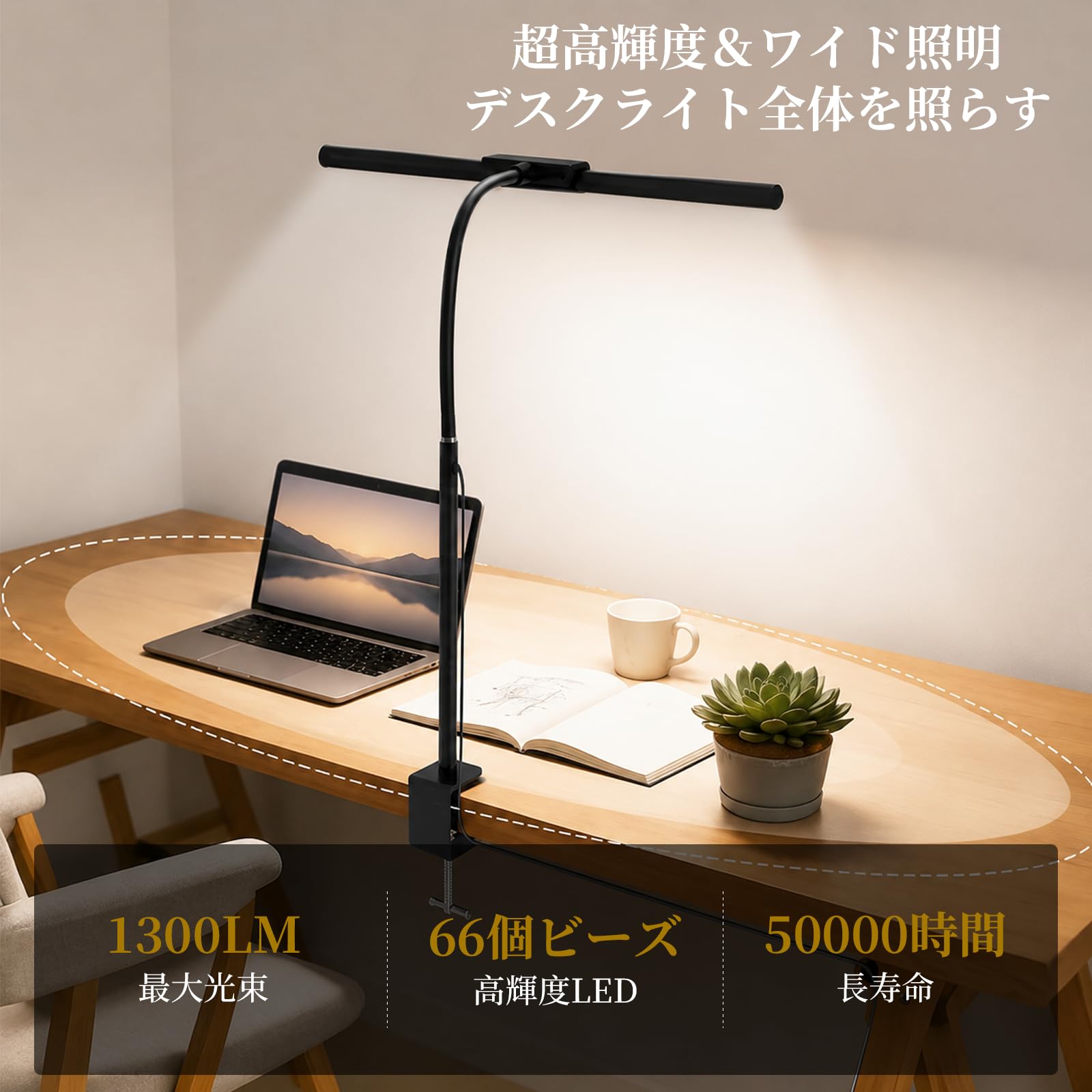 Amazon.co.jp: デスクライト モニターライト クランプ【2026新登場・目