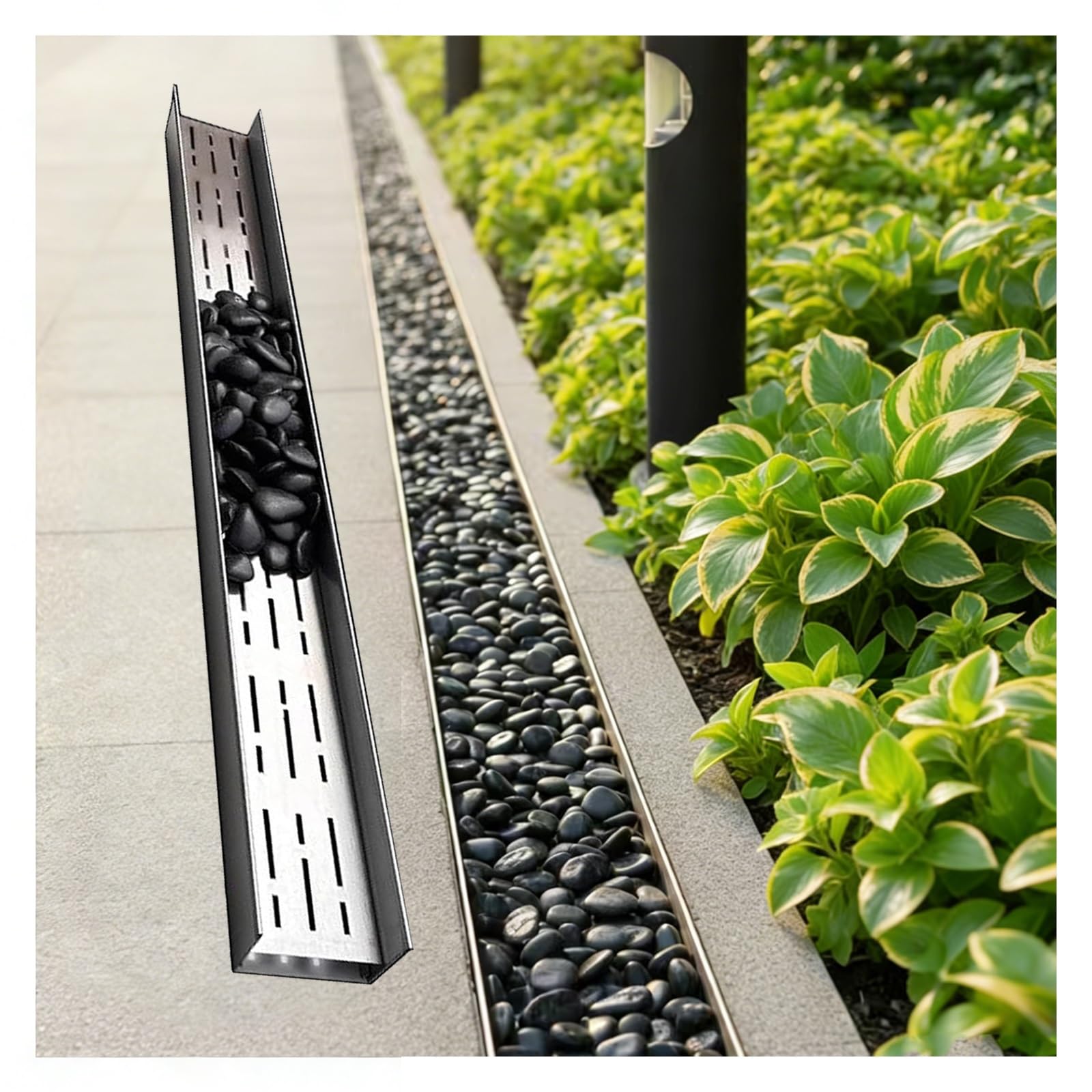Drainage de tranchée en métal pour sécuriser votre cour et terrasse
