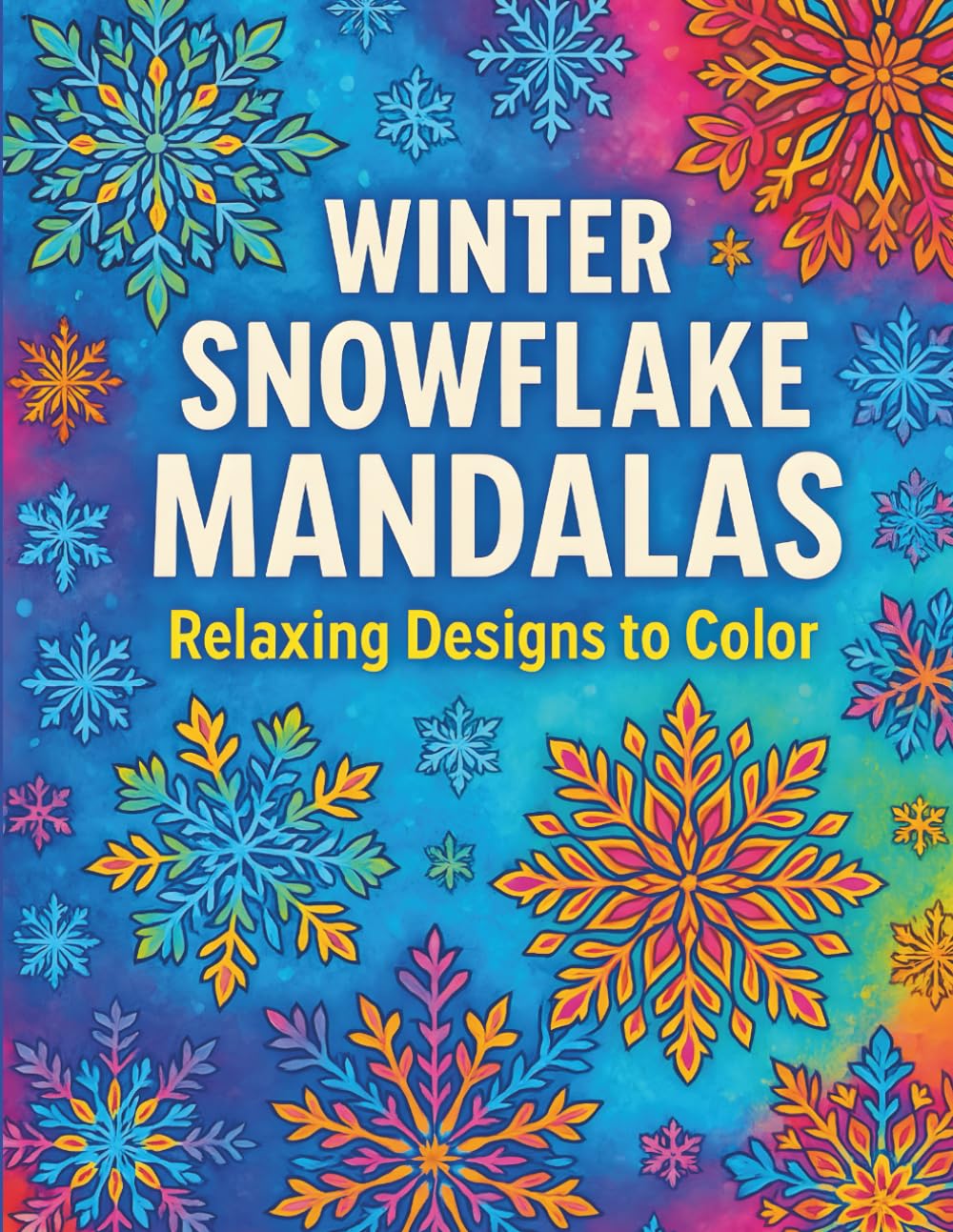 Winter Snowflake Mandalas, Relaxing Designs to Color Calm, Frosty Designs to Melt Stress Away: Peaceful Winter Pages Featuring Relaxing Snowflake ... Your Day (Christmas Coloring Joy Series)