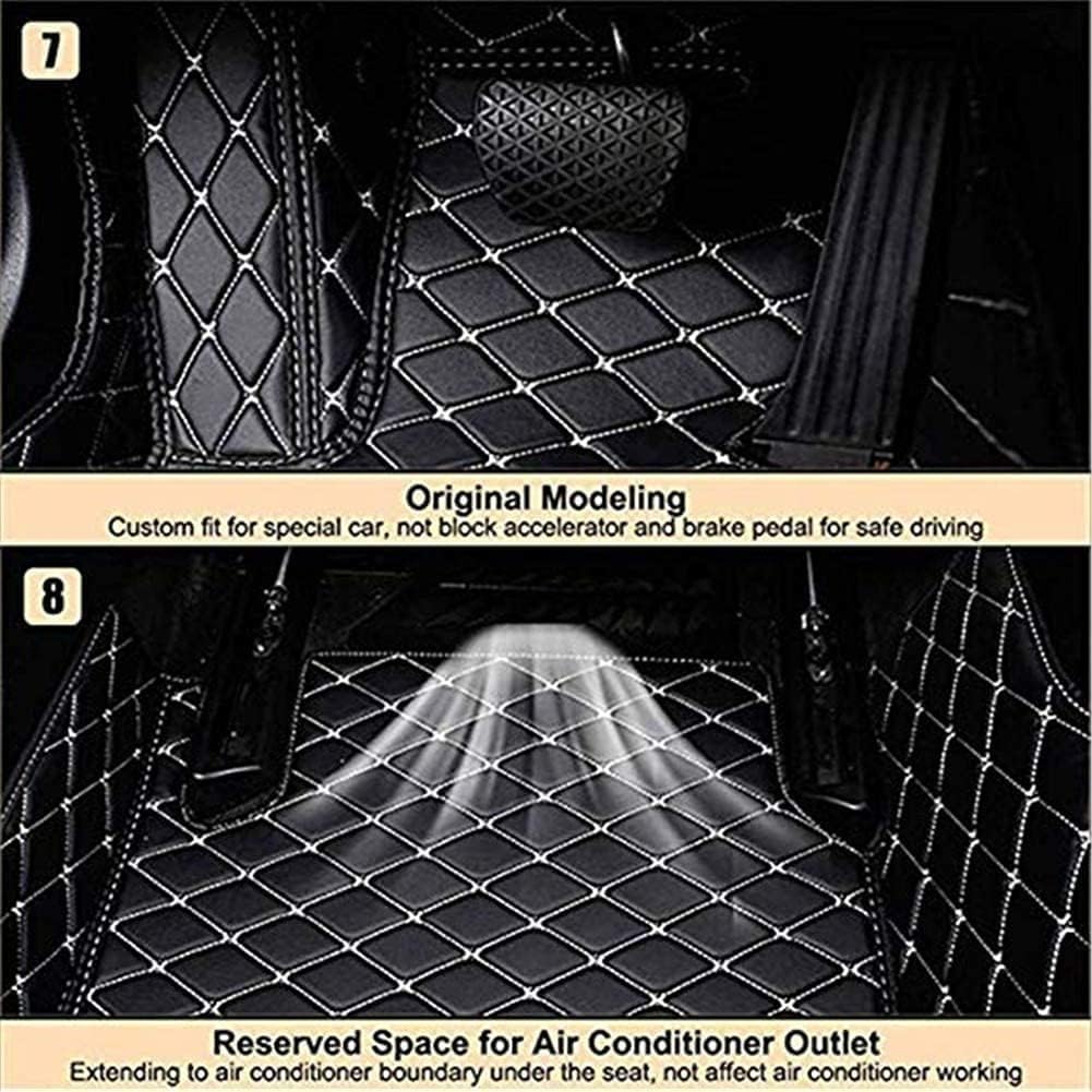 Custom Waterproof Leather Car Floor Mats Fit for Most Car SUV Truck & Sportscar All Weather Protection Vehicles (Coffee)