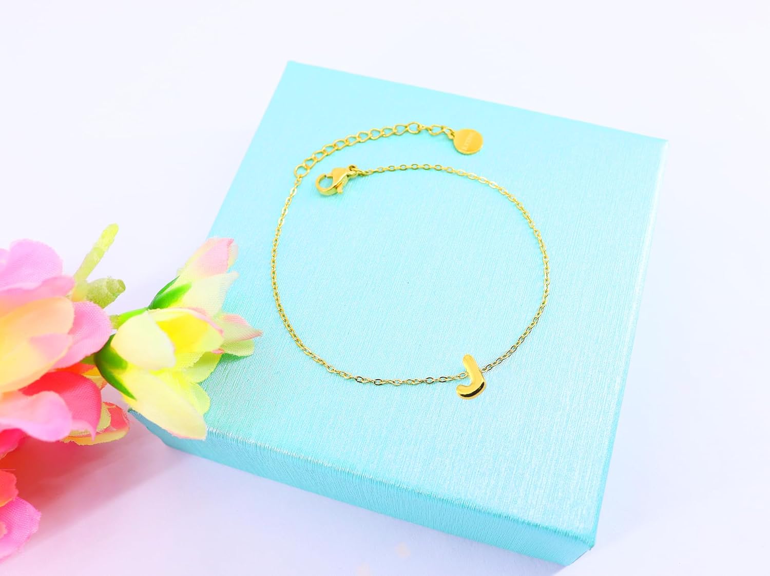Women's Bracelet with Initial Letter Stainless Steel Original Gift for Friend Girlfriend image 3