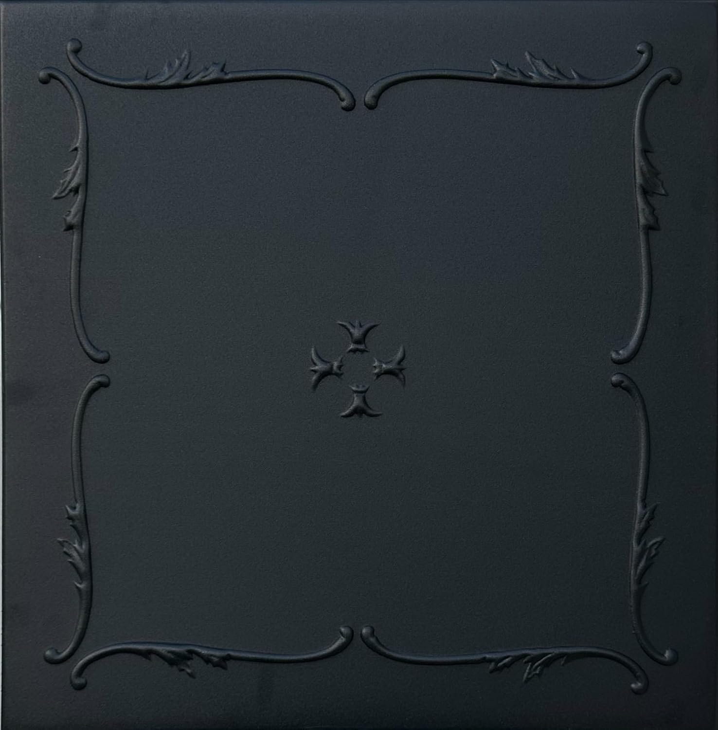 À LA MAISON CEILINGS R05 Spring Buds Foam Glue-Up Ceiling Tile (21.6 Sq. Ft./Case), Pack of 8, Black Matte