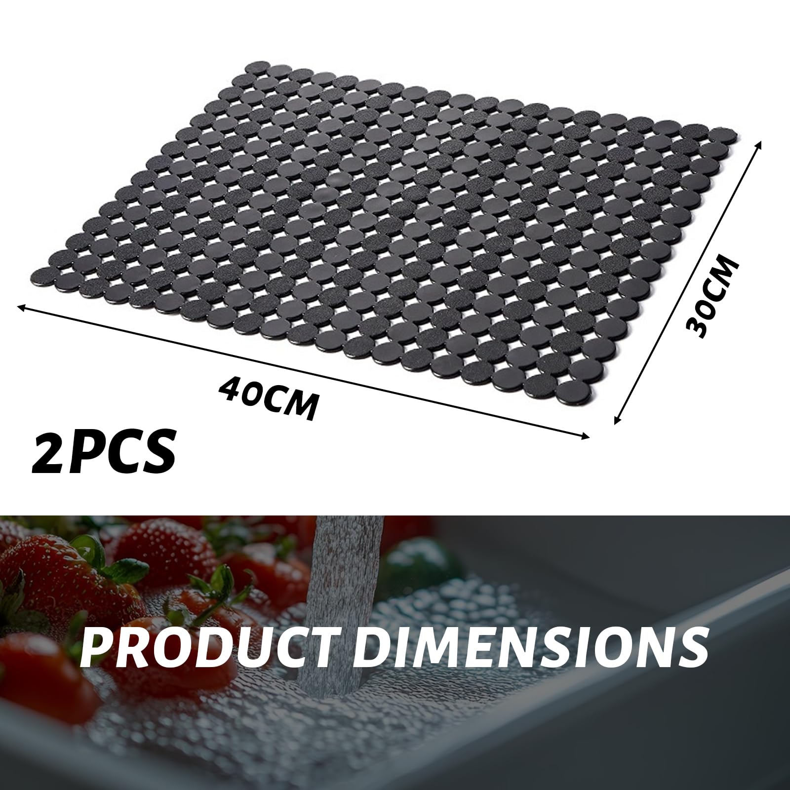 2 Pezzi Confezioni Di Tappetino Lavello Cucina, Tappetino Per Lavello, 40 X 30 Cm Tappetini - Foto 9